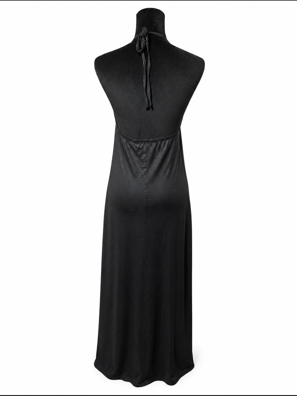 COOGI Black Maxi Halter Dress with Beaded Straps - Picture 3 of 12